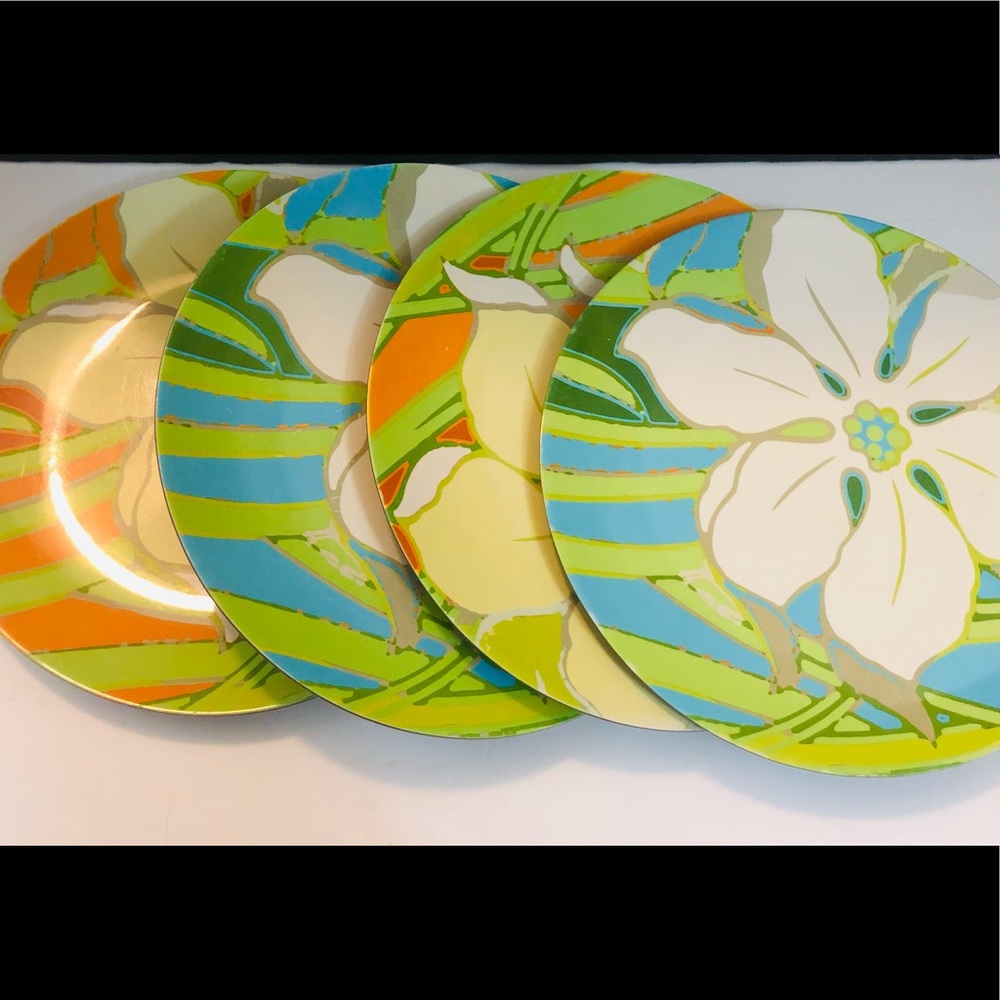 HoME Ipanema melamine dinner dish set. Retro design. 11 inches.